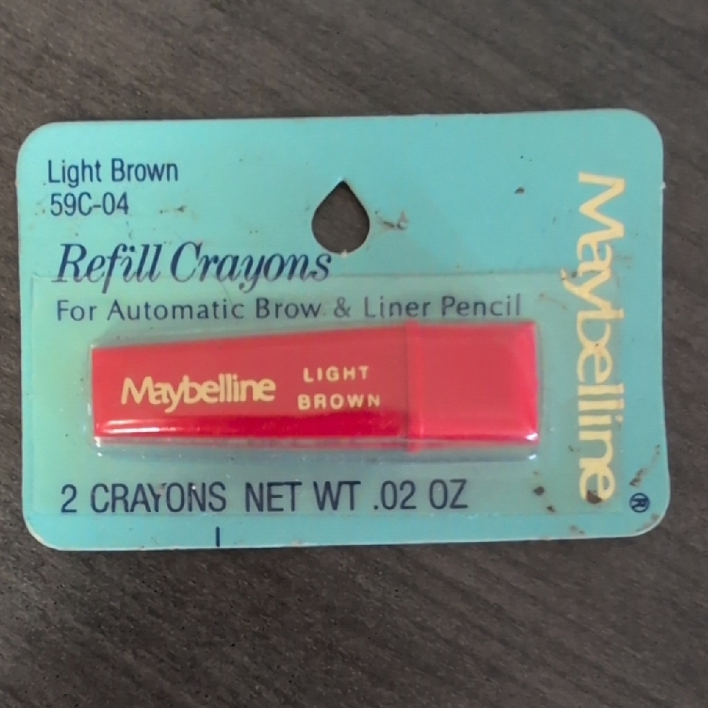Maybelline Vintage Makeup Light Brown Refill Crayons for Brows & Liner